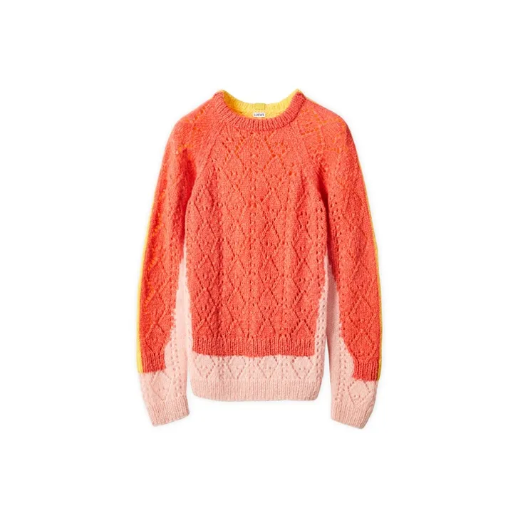 LOEWE Trompe Loeil Sweater 'Orange/Pink/Yellow'-0