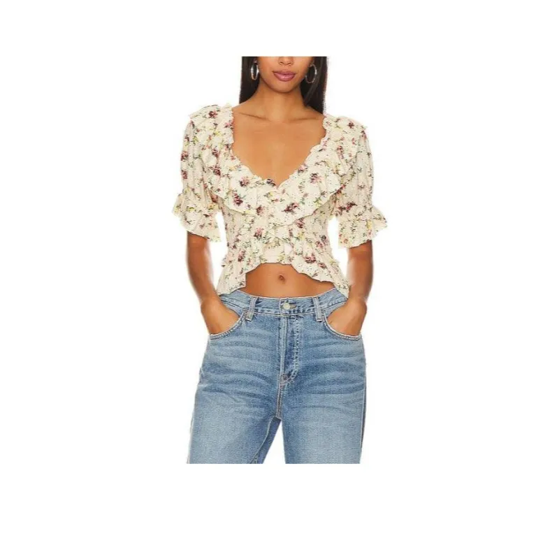 FREE PEOPLE Regular T-Shirt Women's Beige-0