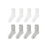 8-Pack (White 4+Light Heather Gray 4)