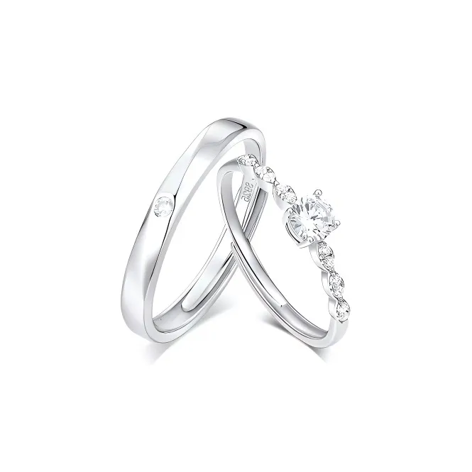 KEMLAIDA 925 Sterling Silver Rings Unisex-0