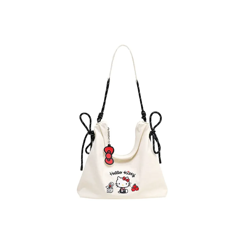 TOUTOU Hello Kitty Collaboration Hello Kitty Fabric Shoulder Bag Regular Women's Black/White-7