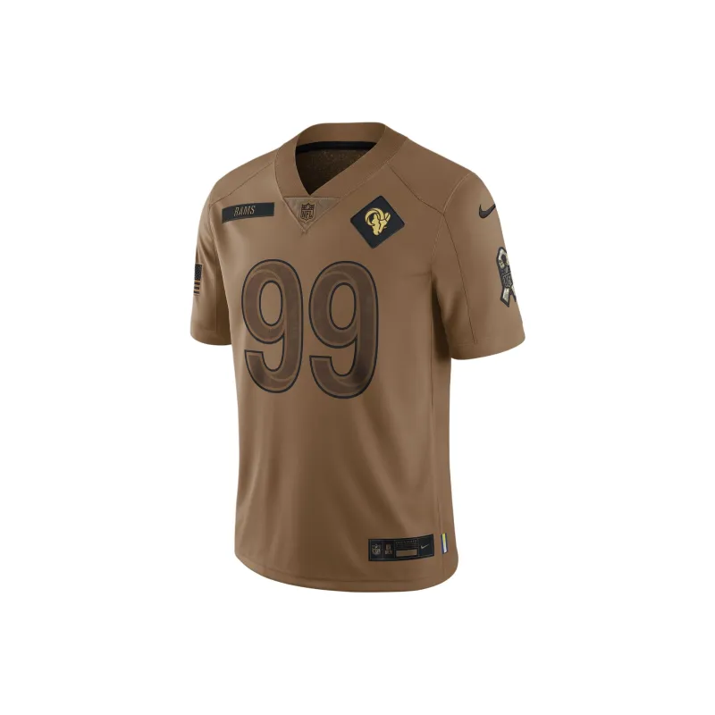 Nike Dri FIT NFL Limited Jersey Rugby Jersey Aaron Donald Los Angeles Rams Men's Brown-0