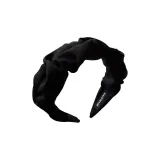 Black (Wide Pleated Headband)