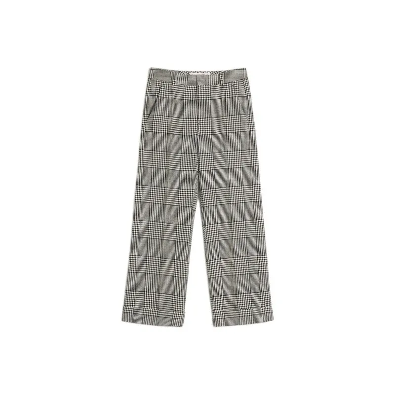 Valentino Garavani Check Detailed Flared Leg Trousers-0