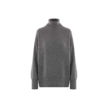 Brunello Cucinelli Turtleneck Sequin Embellished Knitted Jumper