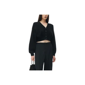 Alexander Wang Logo embossed Cropped Cardigan