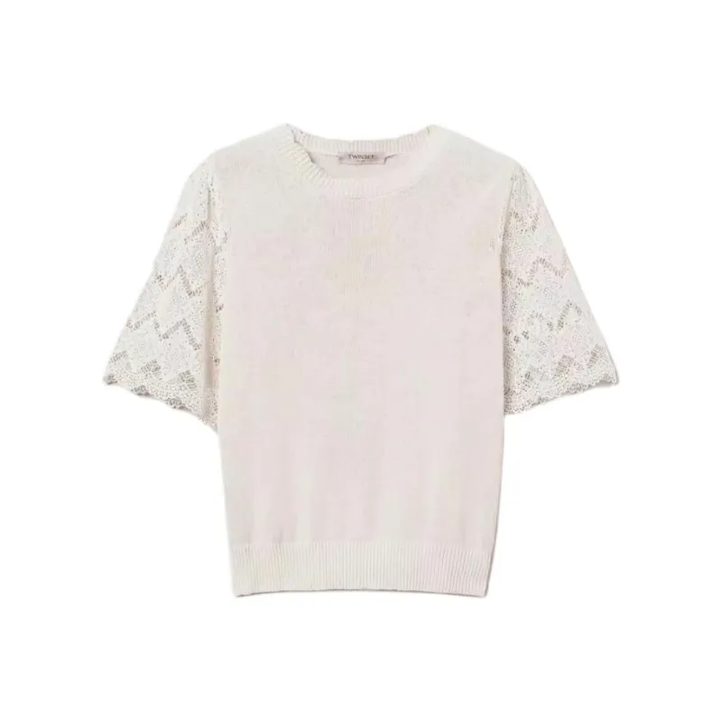 Twinset Lace sleeved Blouse-0
