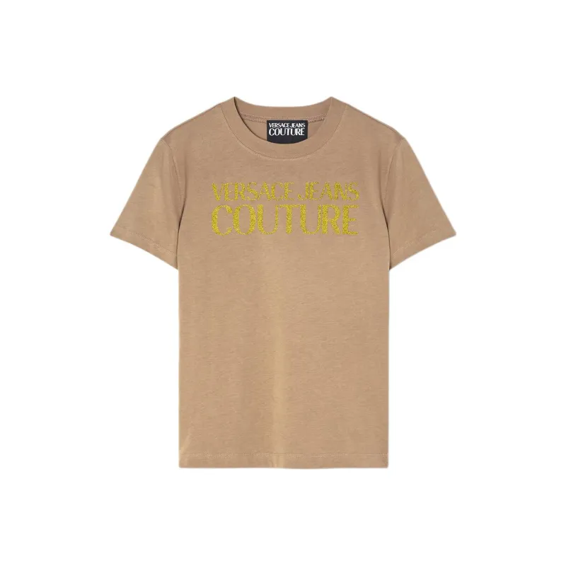 VERSACE JEANS COUTURE Logo print Cotton T shirt-0