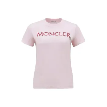 Moncler Logo Embroidered Crewneck T Shirt