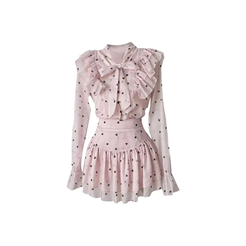 Incolore Skirt Set Women's Pink Set-1