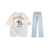 White+Light Blue Jeans