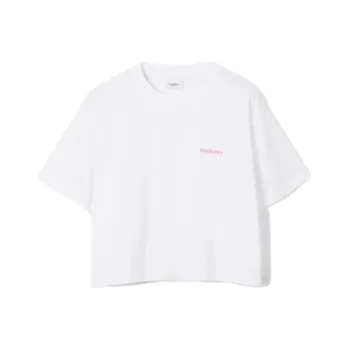 Burberry Logo Printed Crewneck Cropped T Shirt