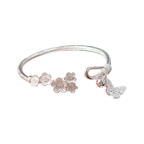 HAOYINFANG 999 Fine Silver Bangles Women's