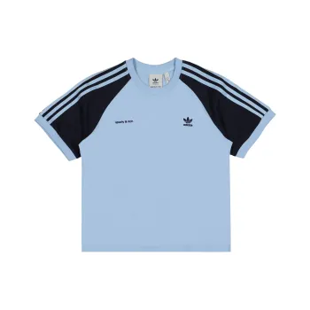 Adidas Originals X Sporty & Rich Ringer Tee Baby Blue/Navy