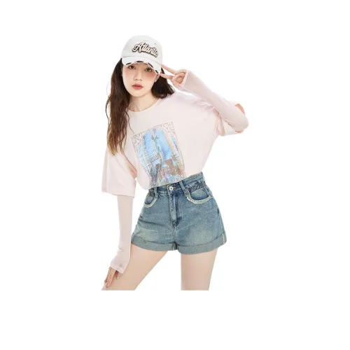 Fragment T-Shirts Women's Pink
