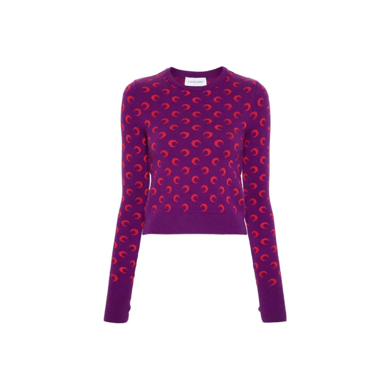Marine Serre Moonogram Pattern Merino Jumper-0