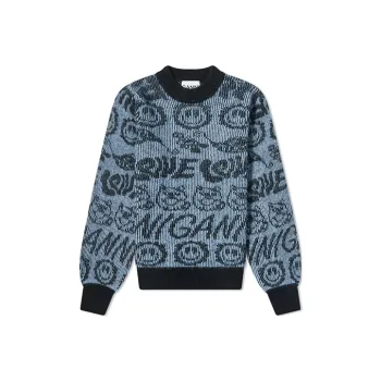 GANNI SS22 Sweater Knitwear Women's Light Blue