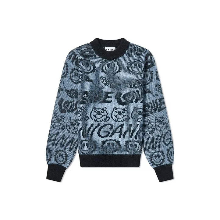 GANNI SS22 Sweater Knitwear Women's Light Blue-0