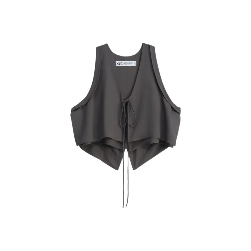ZARA Tank Top Women's Coal Gray-0