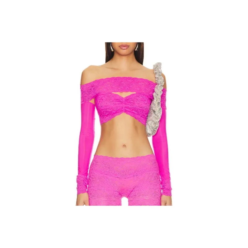 POSTER GIRL Crop Tops Women's Pink-0