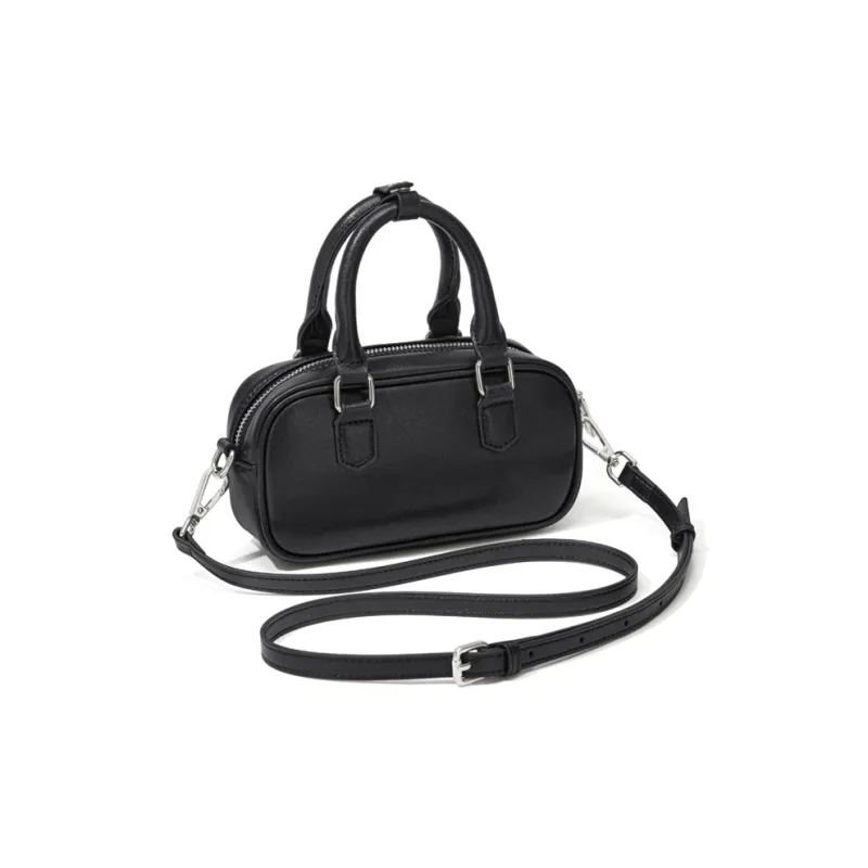 CinvaiKrose Synthetic Leather Handbag Small Size Women's Ecru/Black-7
