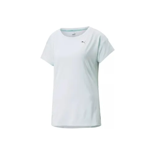 PUMA TRAIN FAVORITE TEE NITRO BLUE T-Shirt Women's Turquoise