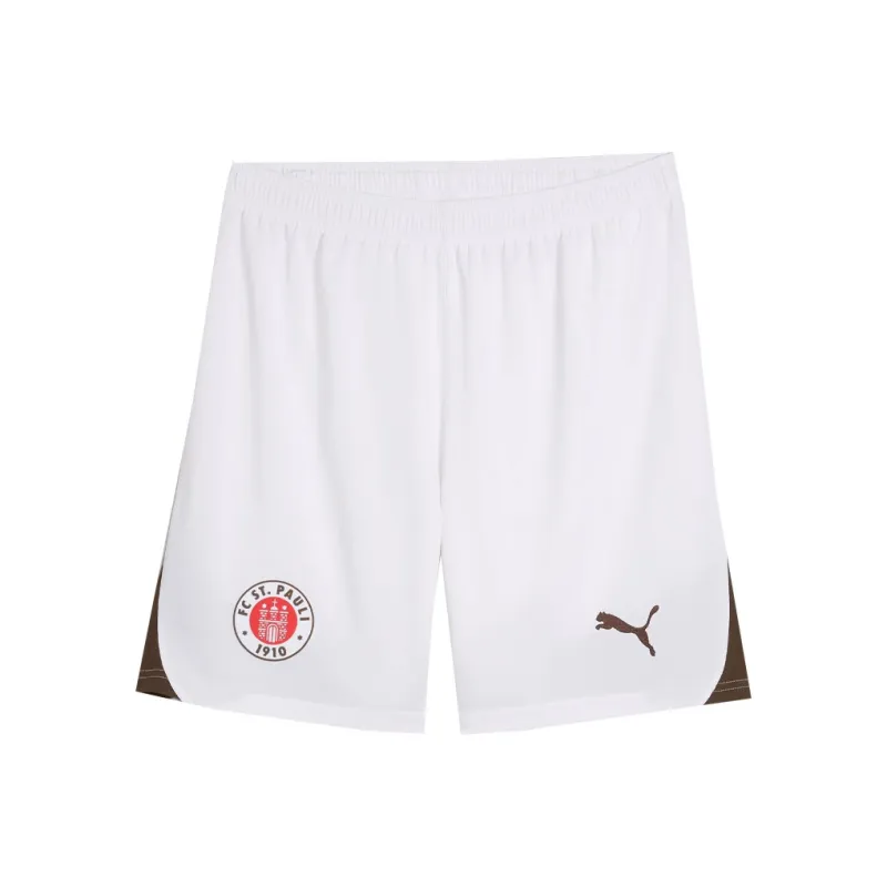 PUMA FC St. Pauli 24/25 Away Shorts Men Soccer Bottoms Men's White-0