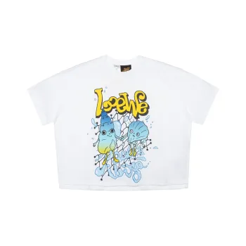 LOEWE Paula's Ibiza 2022 Drop Shoulder Sleeve T Shirt Women's White