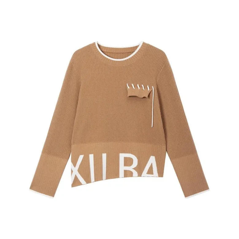 XII BASKET Sweater Women's Khaki-0