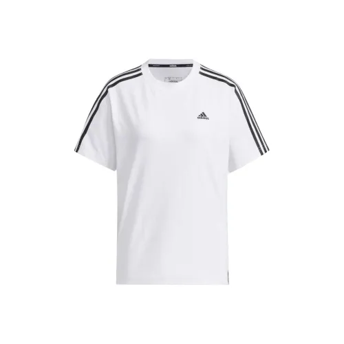 Adidas Drop Shoulder Sleeve T Shirt Women's White