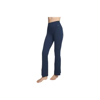 Nike Zenvy High Waisted Flared Leggings Sports Pants Unisex Marine Blue