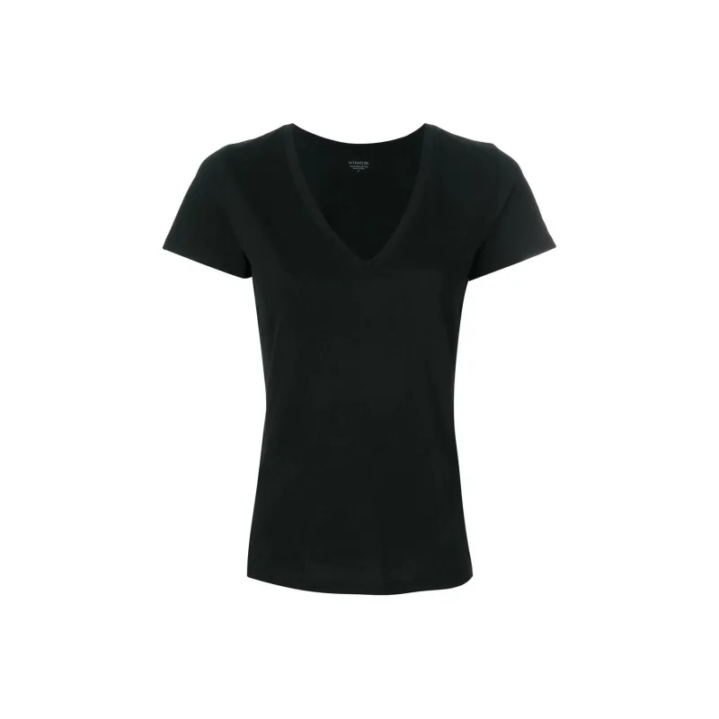 VINCE Classic V Neck Short Sleeved T Shirt-0