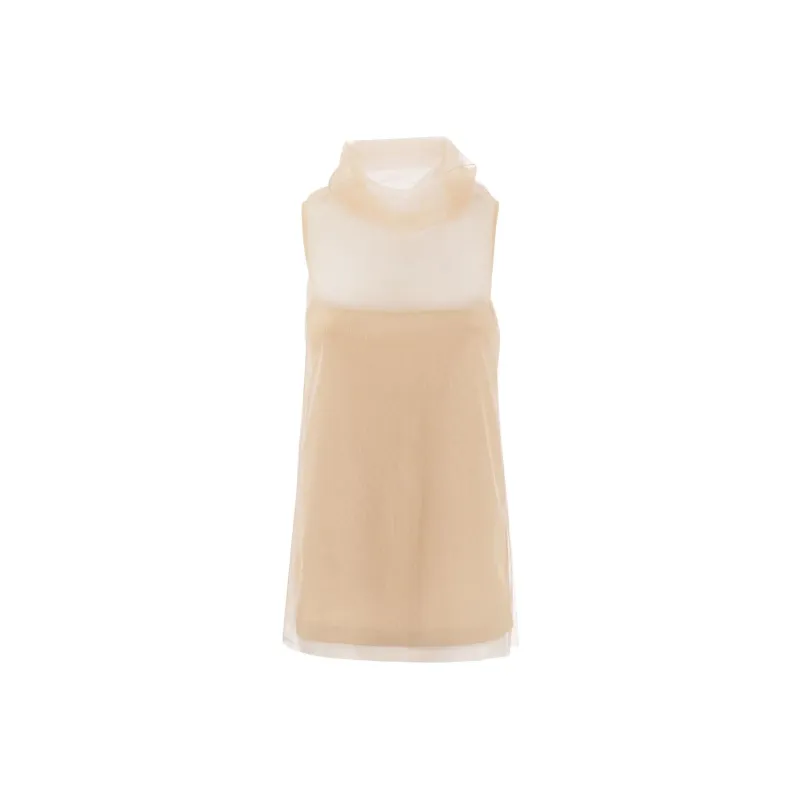 Fabiana Filippi High Neck Sleeveless Top-0