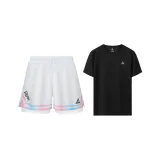 White Shorts+Black Top