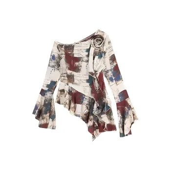 CZMO Flared Sleeve T Shirt Women's Multicolor