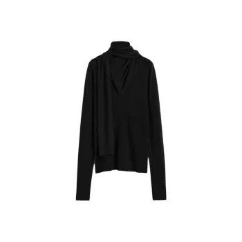 TOTEME Draped scarf Fine Knit Top