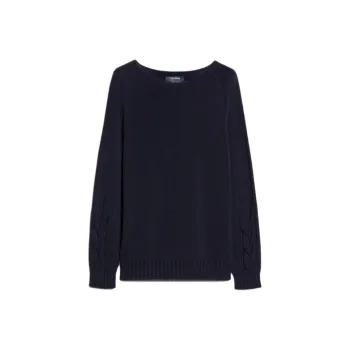 'S MAX MARA Harald Collection Cable Knit Sweater In Cotton Yarn Sweater Women's Marine Blue
