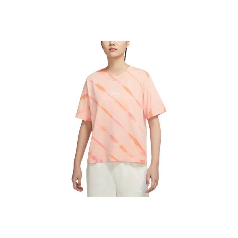 Nike T Shirt Women's Orange Pink-0
