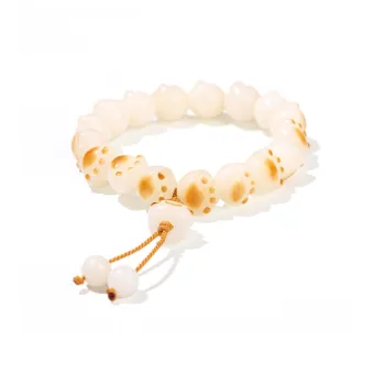 Welcome To The Treasure White Jade Bodhi Bracelets Unisex