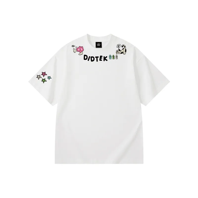 DIDTEK Drop Shoulder Sleeve Short Sleeved T Shirts Unisex-0