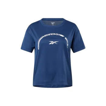 Reebok CYCLED Collection Running SW Graphic Tee T-Shirt Women's Wax-Dyed Blue
