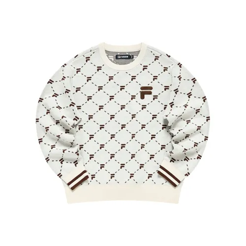 FILA FUSION FOB Series Sweater Women's Imitation Antique White