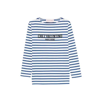 Valentino Striped Crewneck Top