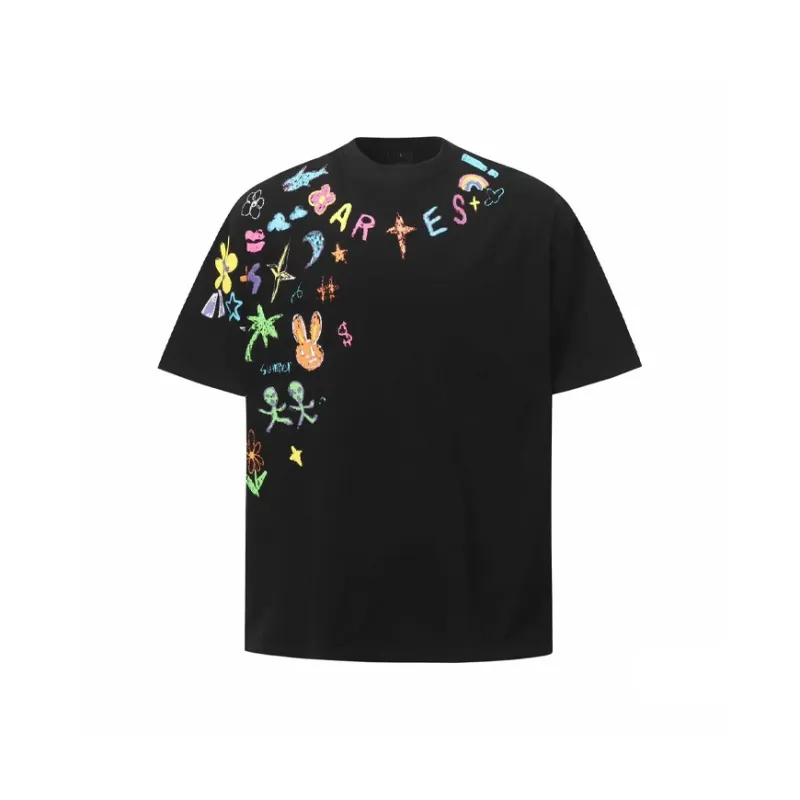 Mu Xiao Xin Drop Shoulder Sleeve T Shirt Unisex-0