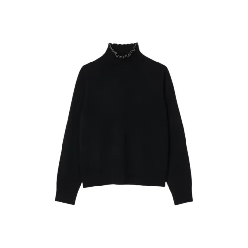 Sandro Beaded trim Roll neck Jumper