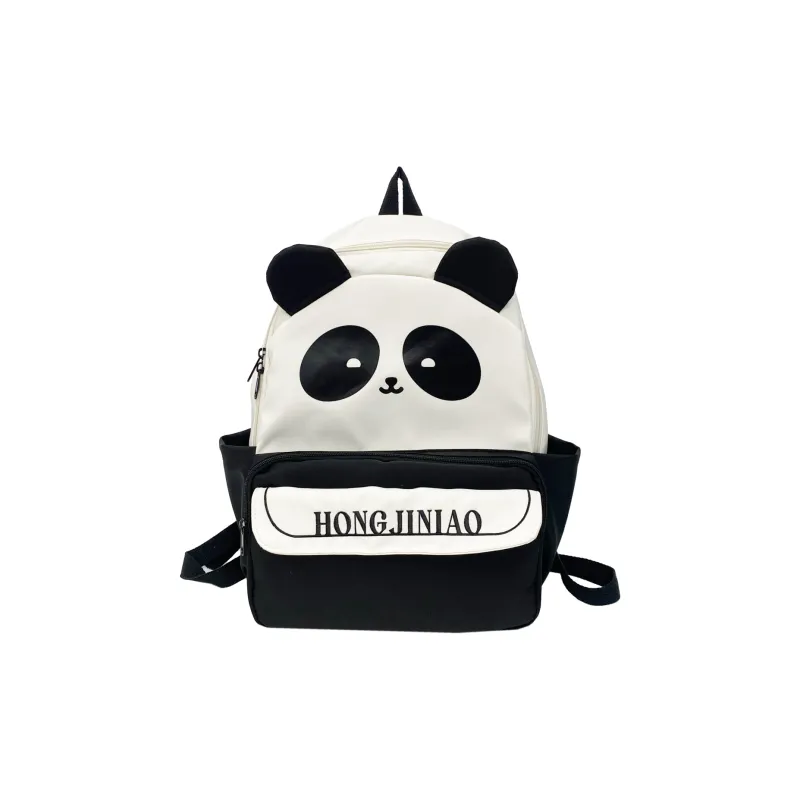 URBAN FOREST Nylon Backpack Unisex Panda Plaid/Black Panda-5