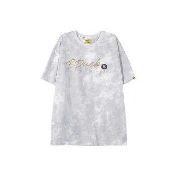 B.Duck T Shirt Women's Gray Tie Dye