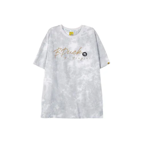 B.Duck T Shirt Women's Gray Tie Dye
