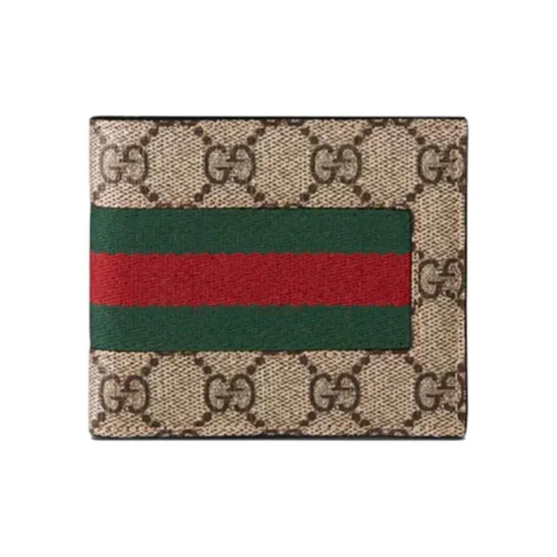 GUCCI Fabric Wallet Unisex Brown Multicolor-0