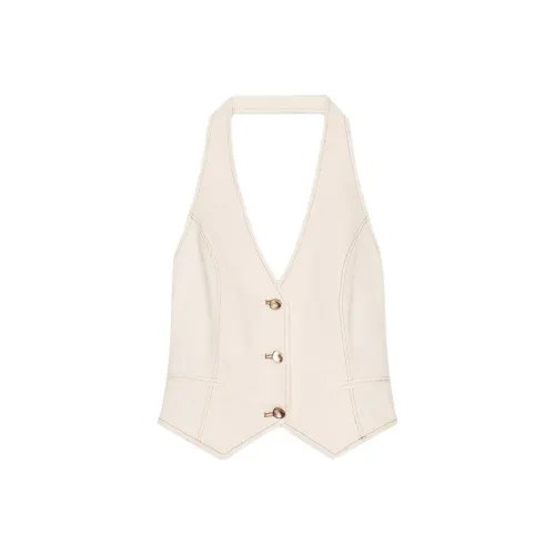 ZARA Tank Tops Women's Raw White